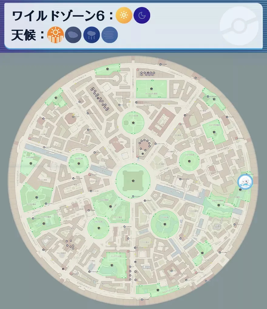 アサナンの出現場所マップ