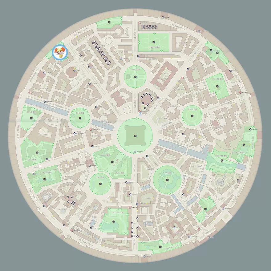 フォッコの出現場所マップ