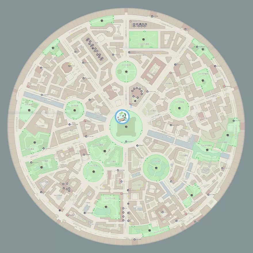 フシギダネの出現場所マップ