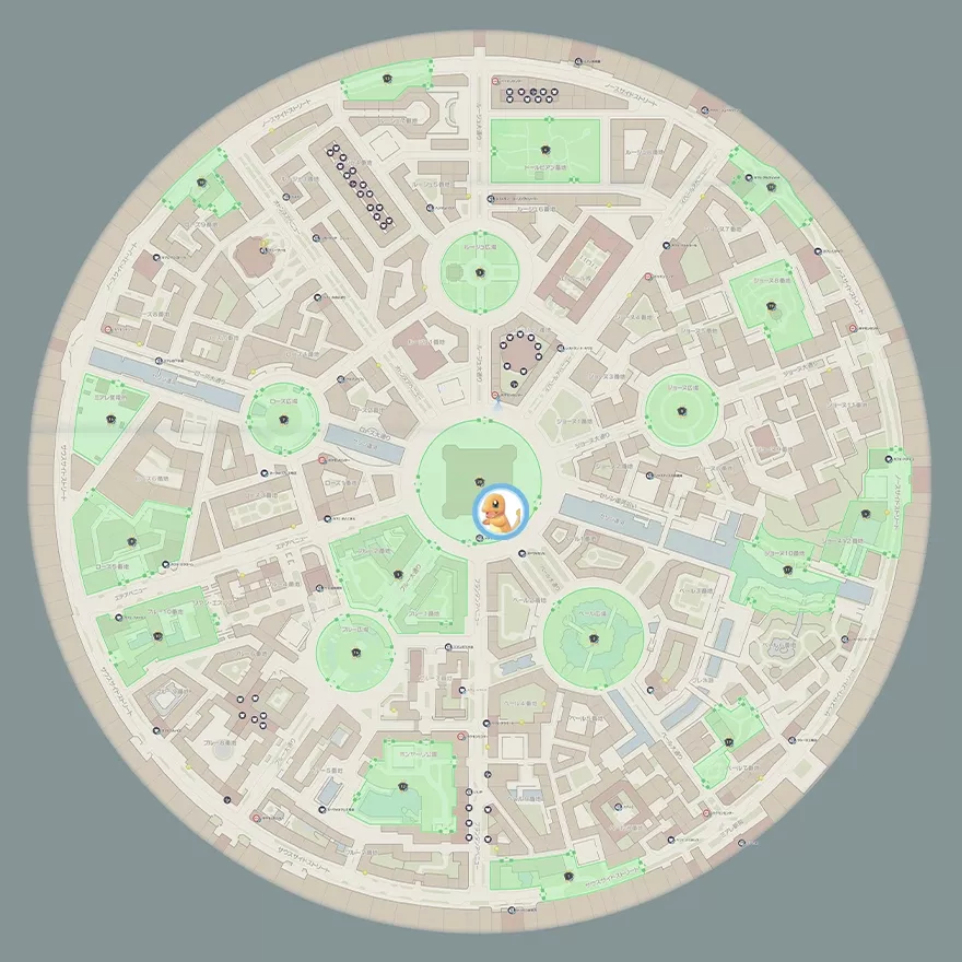 ヒトカゲの出現場所マップ