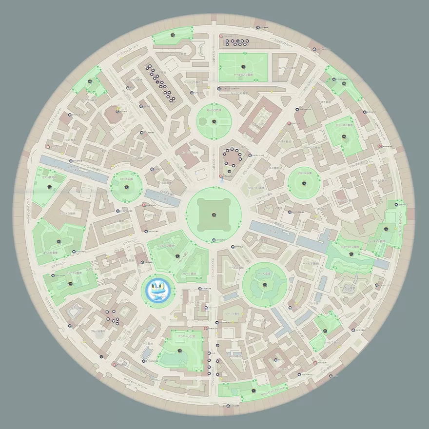 ケロマツの出現場所マップ