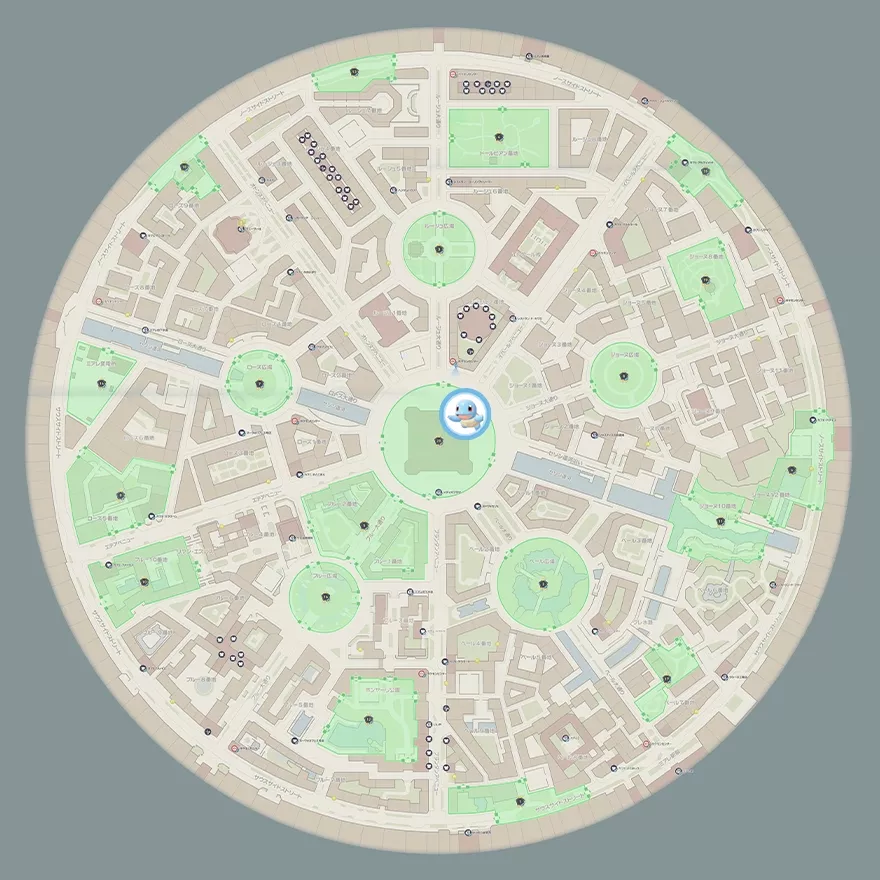 ゼニガメの出現場所マップ