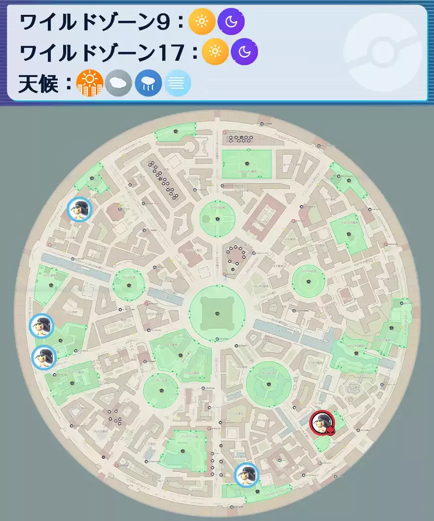 クチートの出現場所マップ