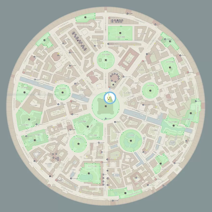 チコリータの出現場所マップ