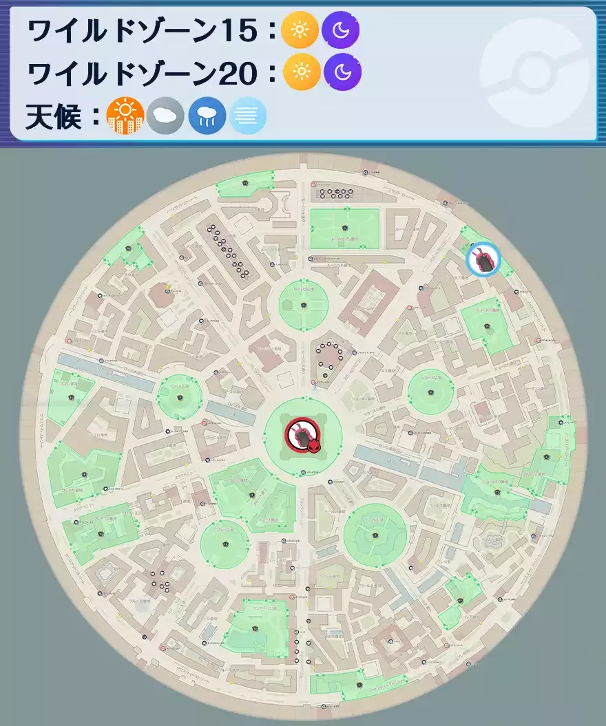 ペンドラーの出現場所マップ