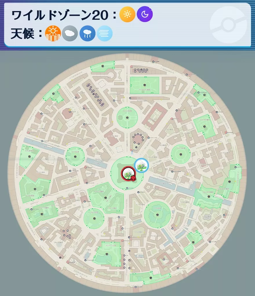 ロズレイドの出現場所マップ