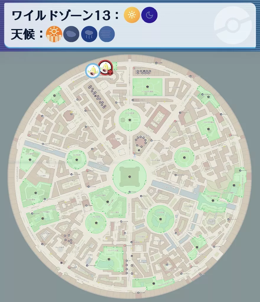 ウツドンの出現場所マップ