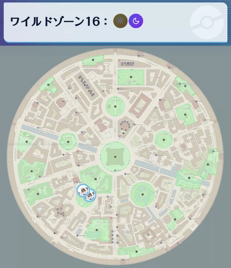 ガメノデスの出現場所マップ