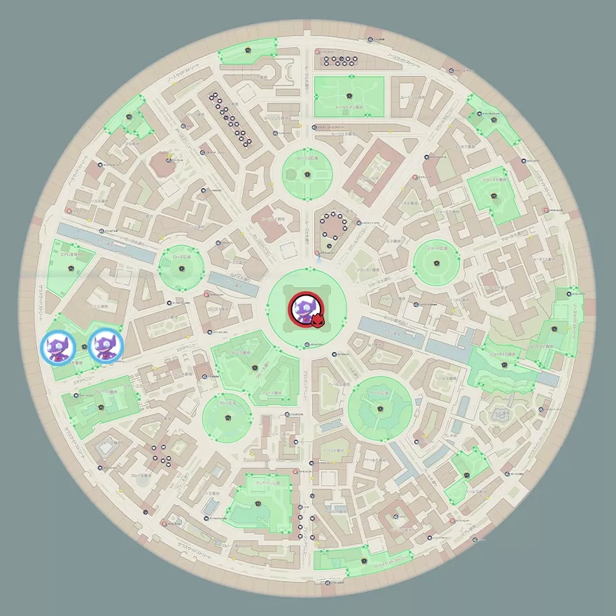 ヤミラミの出現場所マップ