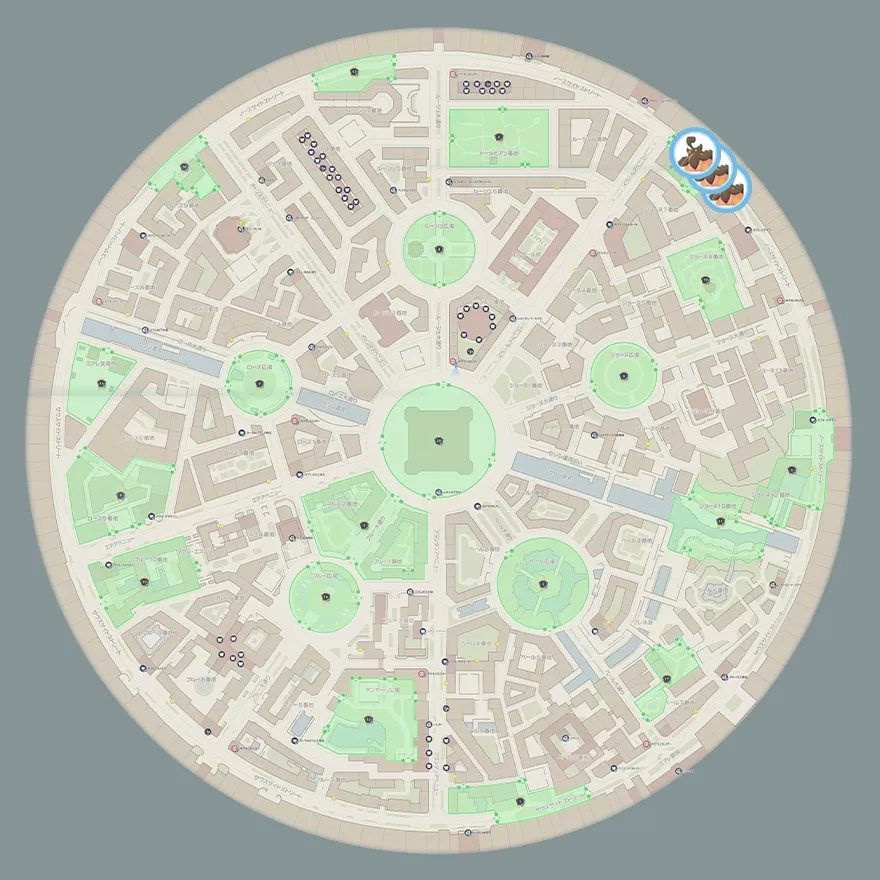 バケッチャの出現場所マップ