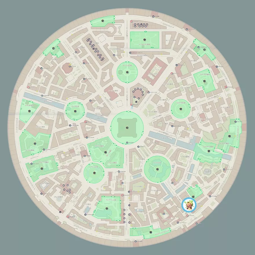 ハリマロンの出現場所マップ