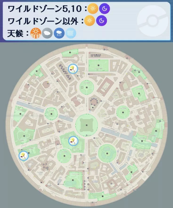 マダツボミの出現場所マップ