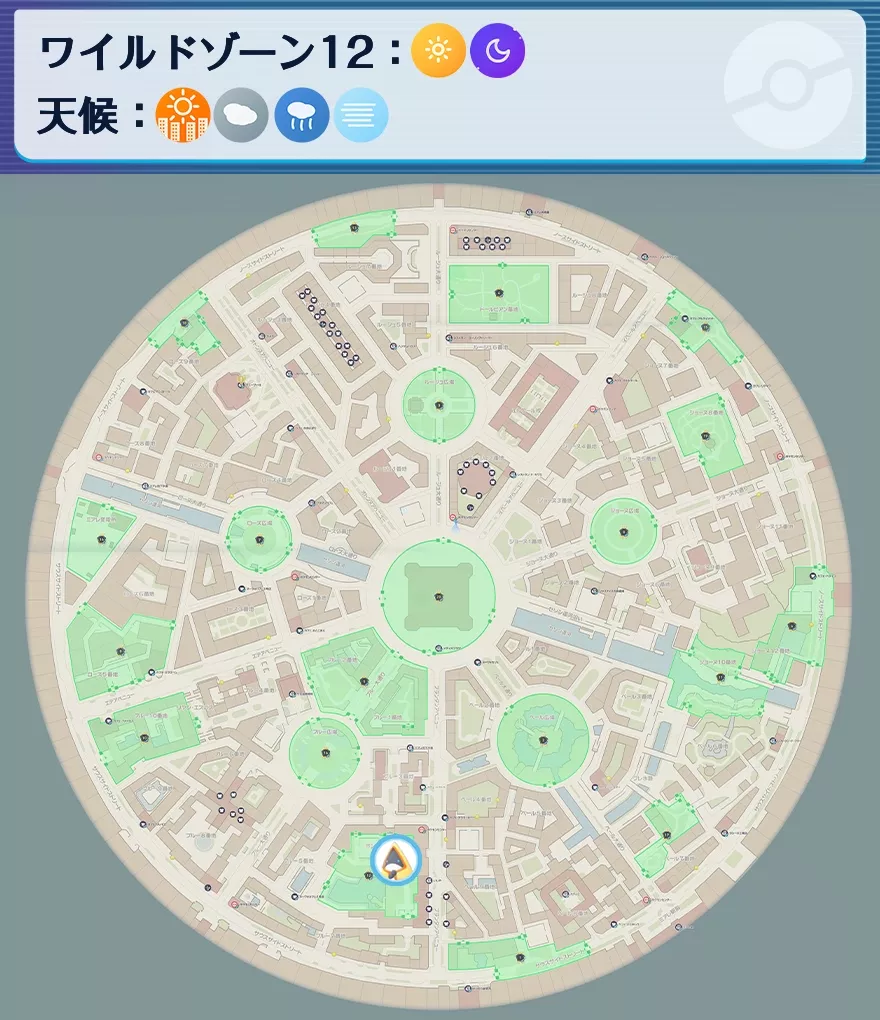 ユキワラシの出現場所マップ