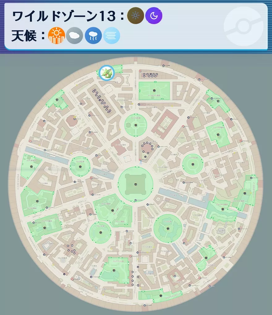 ストライクの出現場所マップ