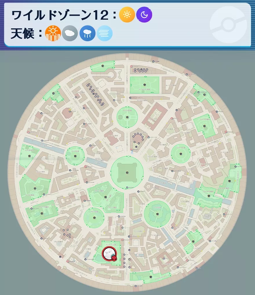 ユキノオーの出現場所マップ