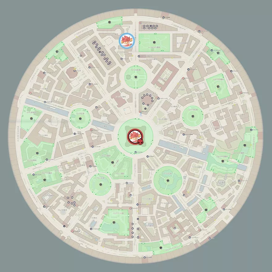 バオッキーの出現場所マップ