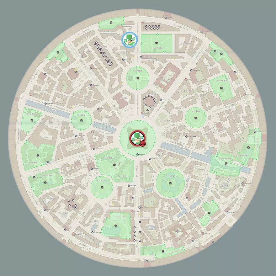 ヤナッキーの出現場所マップ