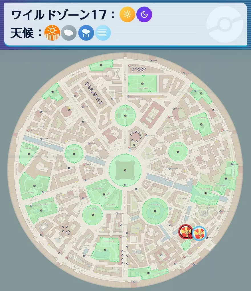 カエンジシの出現場所マップ