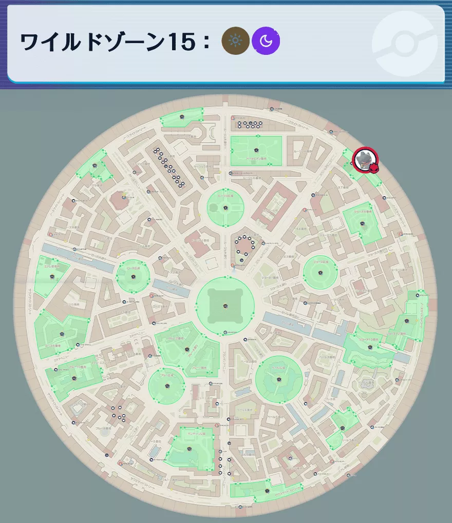 ジュペッタの出現場所マップ