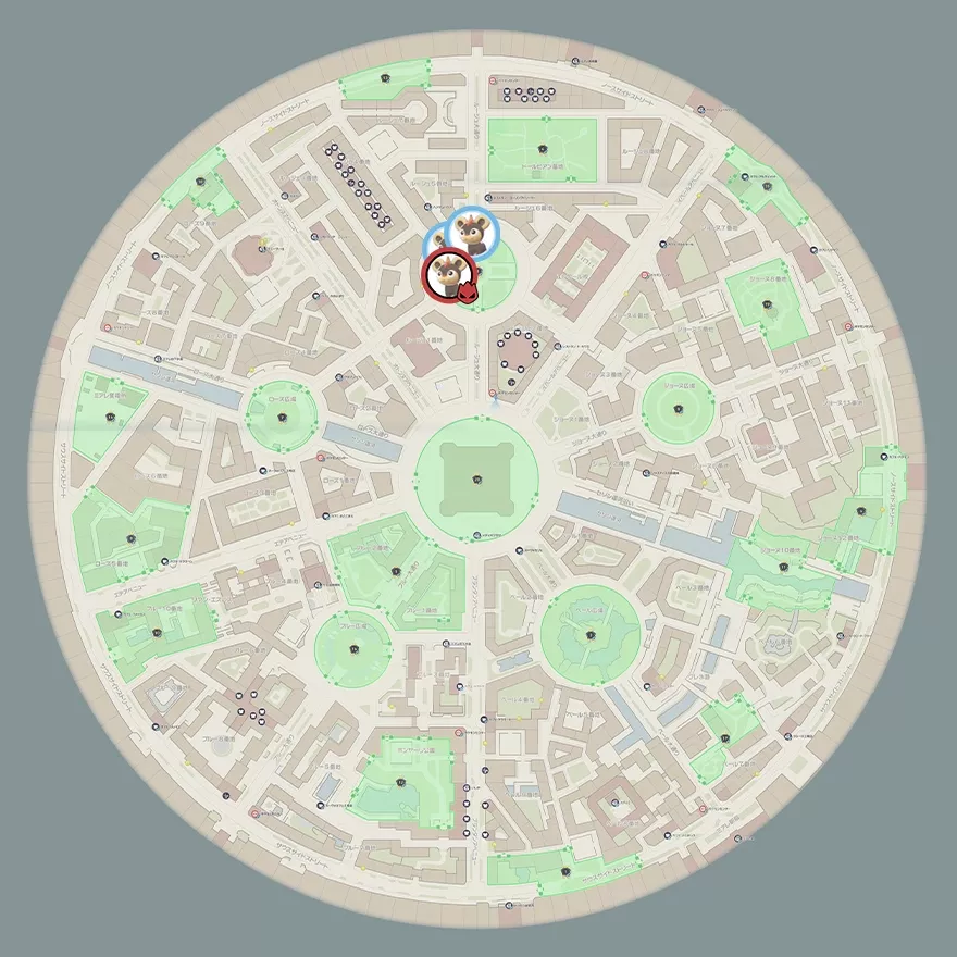 シシコの出現場所マップ