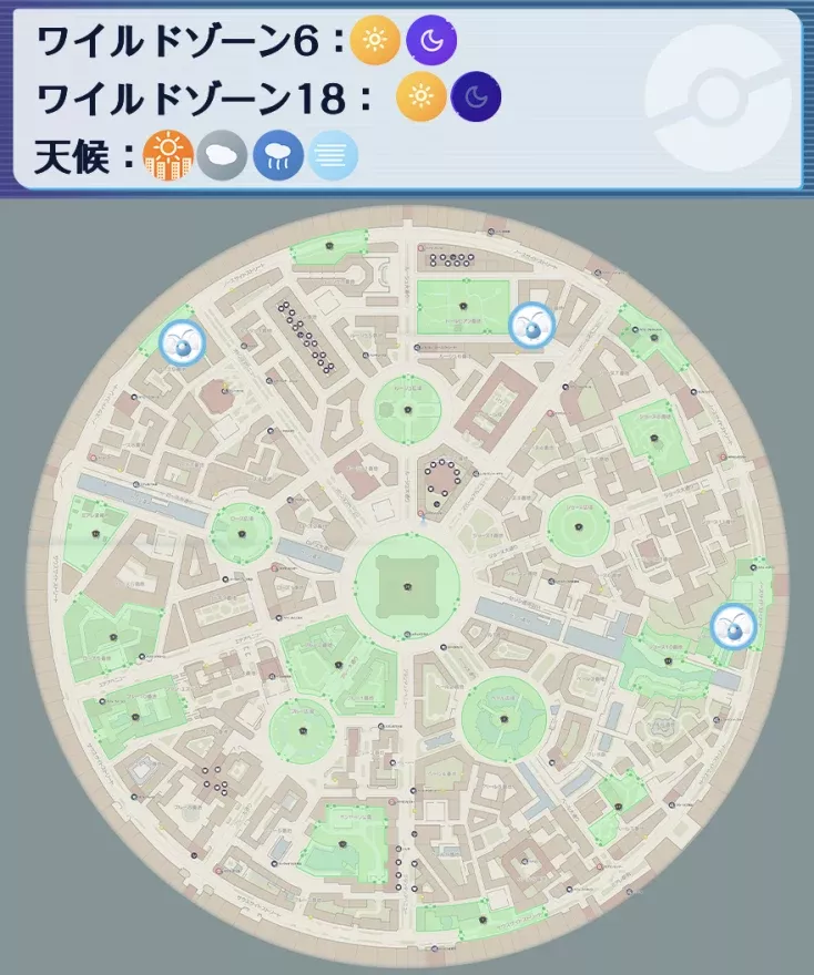 チルットの出現場所マップ