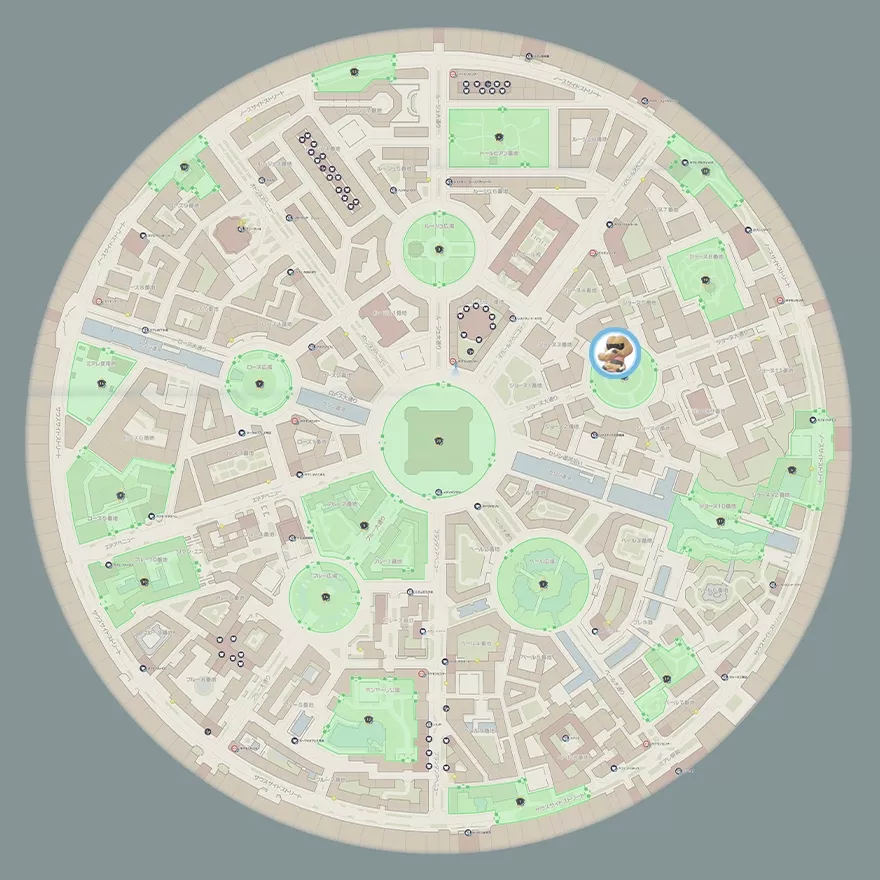 ワルビルの出現場所マップ