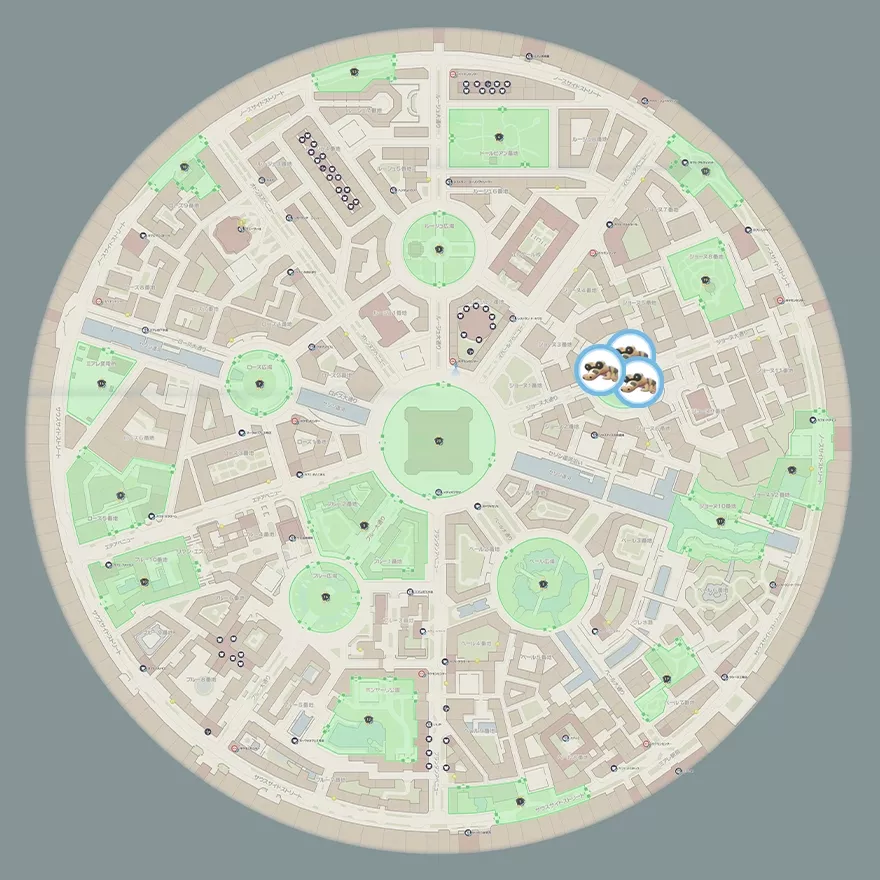 メグロコの出現場所マップ