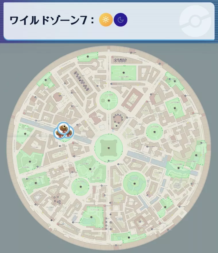 ヒポポタスの出現場所マップ