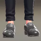 チェックがらローファー