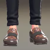 チェックがらローファー