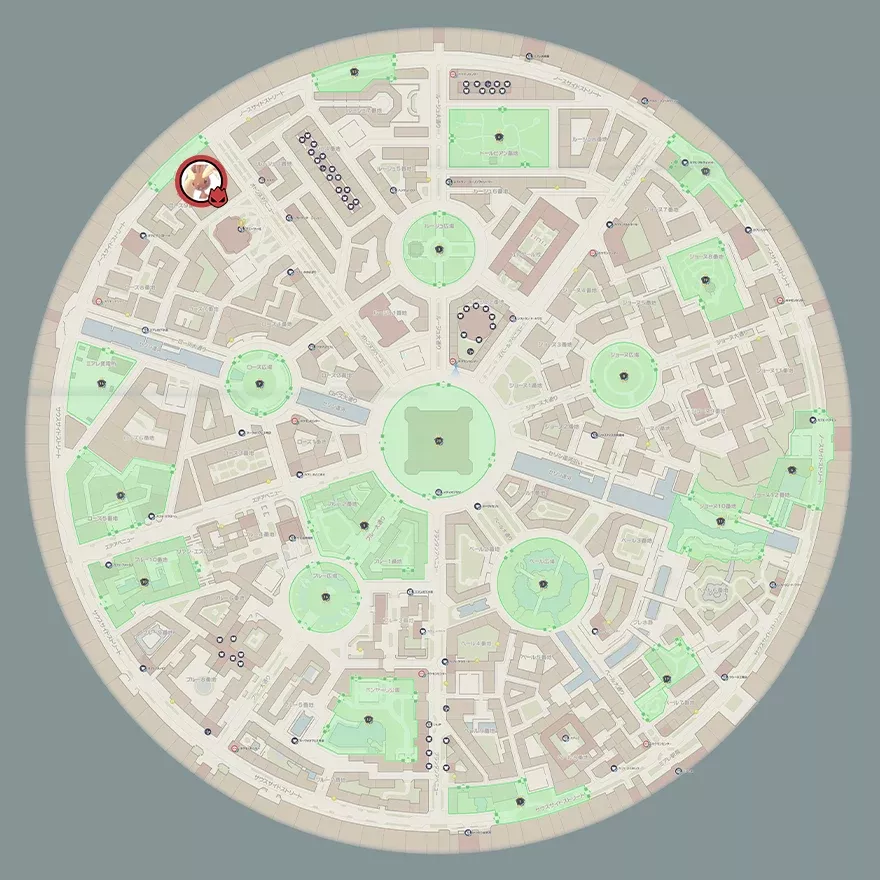 ミミロップの出現場所マップ