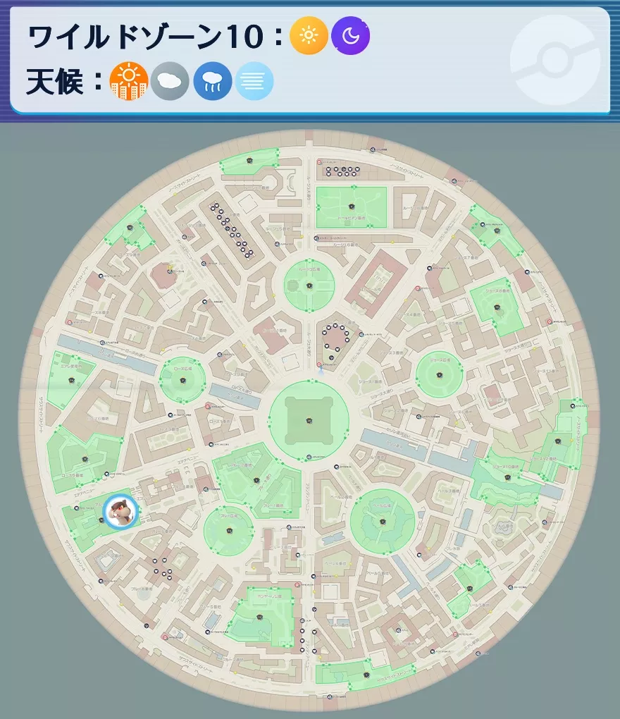 ミルホッグの出現場所マップ