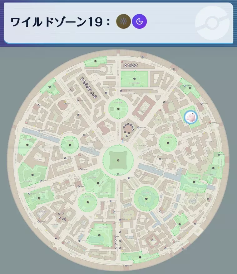 ピッピの出現場所マップ