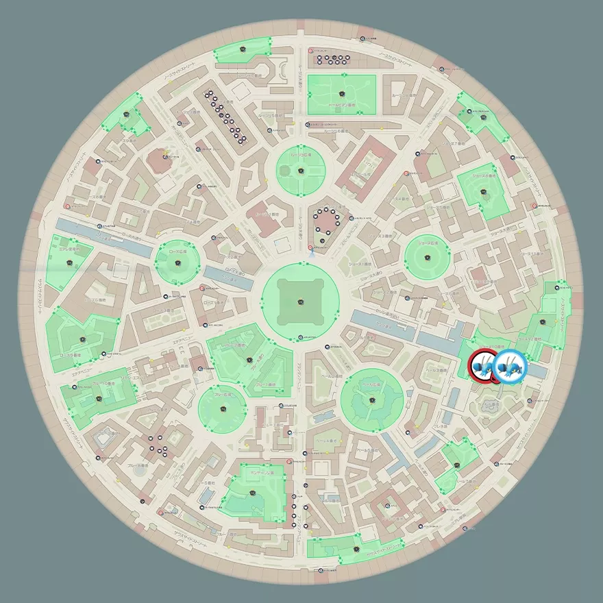 ウデッポウの出現場所マップ