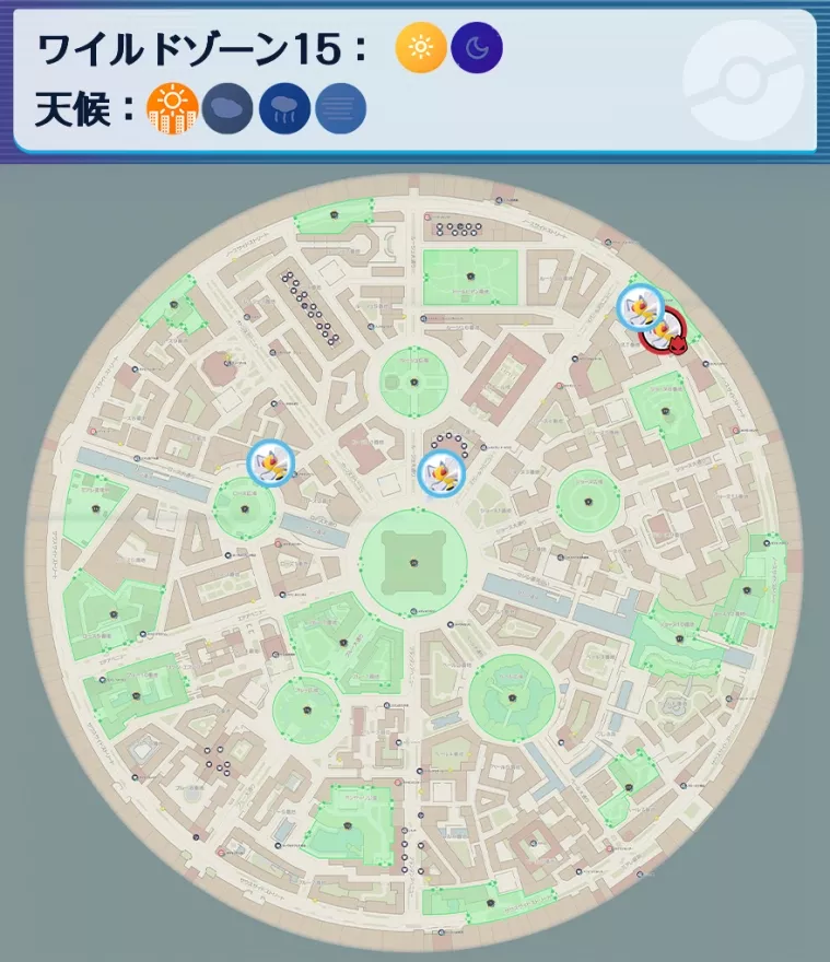 スピアーの出現場所マップ