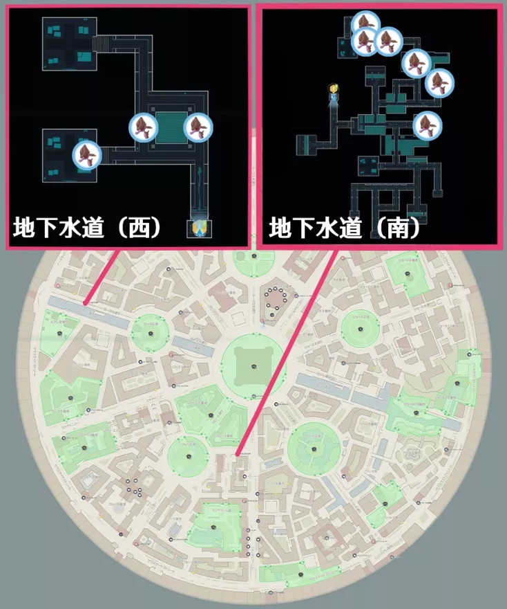 クズモーの出現場所マップ