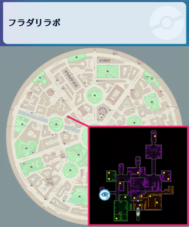 メタングの出現場所マップ