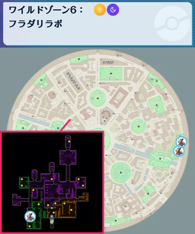 デルビルの出現場所マップ