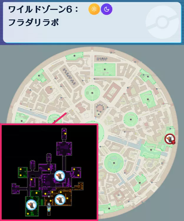 ヘルガーの出現場所マップ