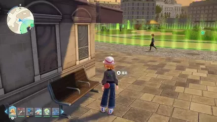 8番の北西にあるベンチまで移動