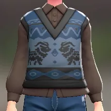 ニットベスト＆ブラウスセット