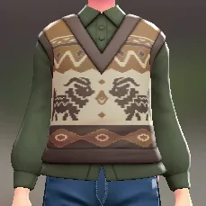 ニットベスト＆ブラウスセット