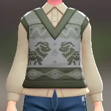 ニットベスト＆ブラウスセット