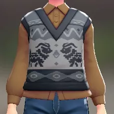 ニットベスト＆ブラウスセット