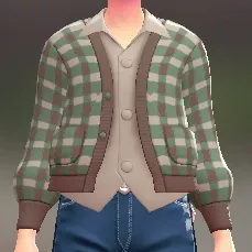 カーディガン＆シャツセット