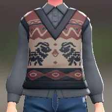 ニットベスト＆ブラウスセット