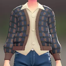 カーディガン＆シャツセット