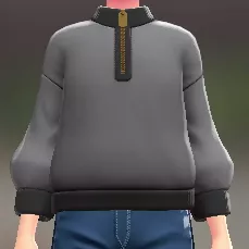 ハーフジップスウェット