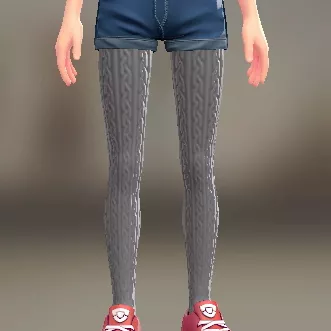 リブあみタイツ