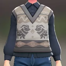 ニットベスト＆ブラウスセット